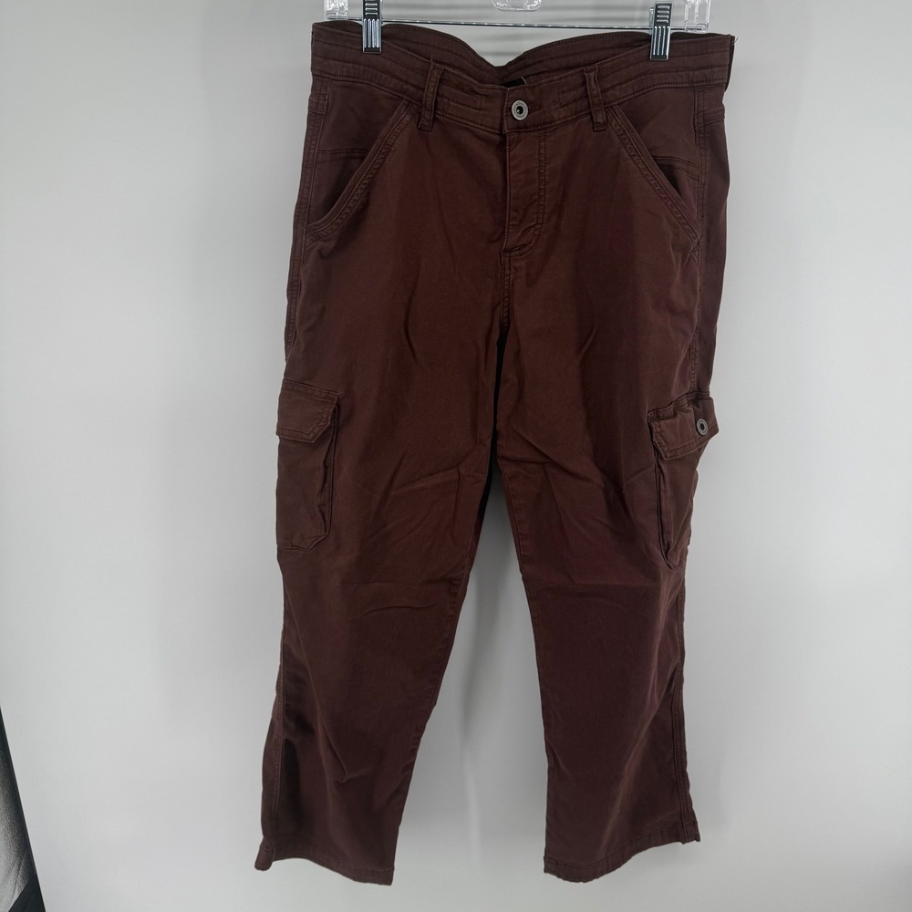KUHL Brown Cargo Pants Womens 10 Reg Relaxed Fit Canvas Outdoor Casual‎